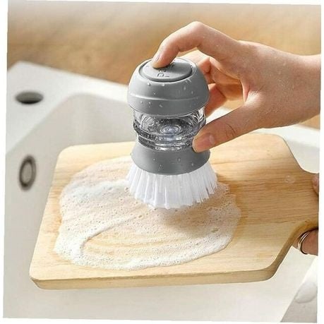 Soap Dispensing Cleaning Pot Brush With Holder
