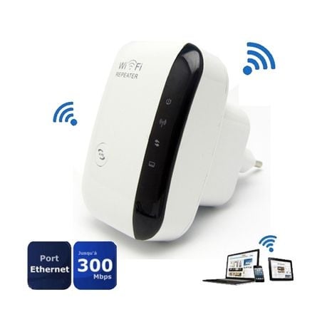 Wifi Repeater Router Wireless N 802.11 AP Signal Range - White