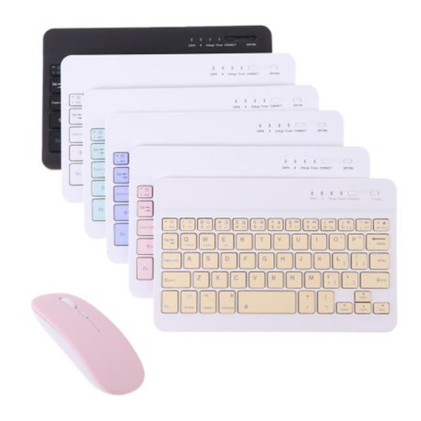 Bluetooth Tablet Keyboard Mouse Combo Wireless - White