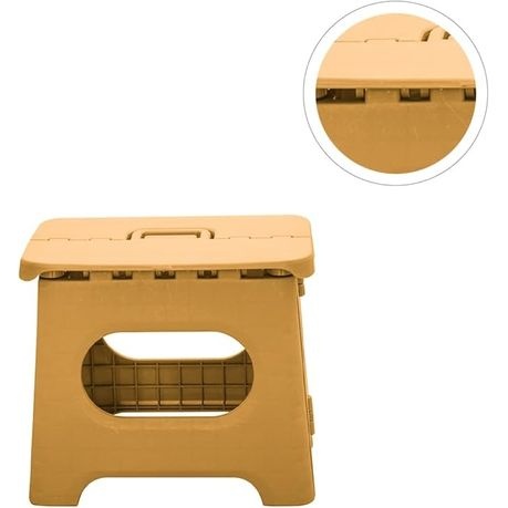 Folding Step Stool Lightweight and Sturdy Enough to Support Adults - Yellow