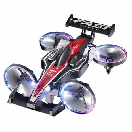 2-in-1 RC Stunt Drone & Drift Car 2.4G Flying Car with LED Lights