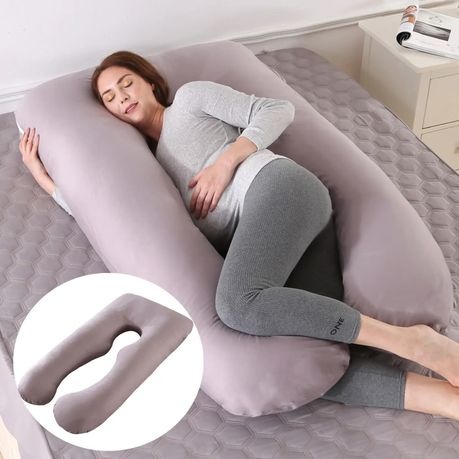 Portable U-Shaped Maternity Full Body Pregnancy Pillow - Grey