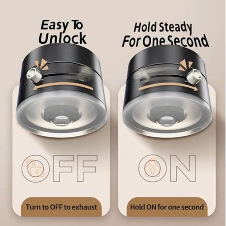 Portable Cell Phone Stand Vacuum Magnetic - White