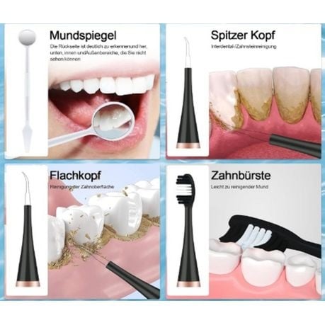 Electric Tooth Cleaner Adult Powerful Toothbrush With Plaque Remover - Black