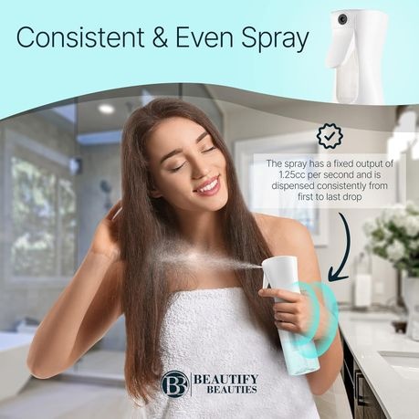 Multipurpose Continuos Mist Spray Bottle 300ml White.
