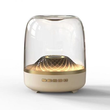 Portable Bluetooth Speaker with 360 Surround Sound, 7 RGB Lights & BT5.3 - White