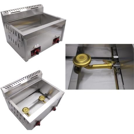 6L + 6L Golden Burner Double Tank Commercial Grade Gas Deep Fryer