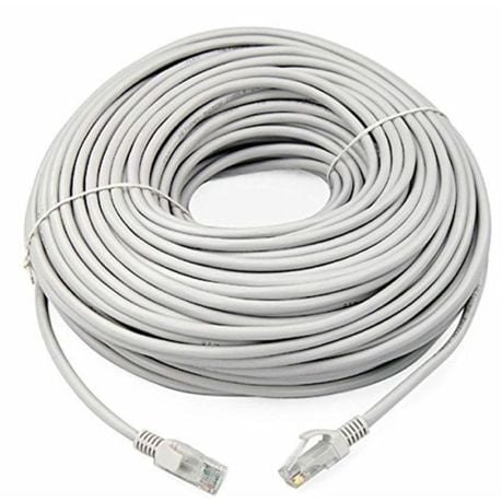 Cat- 6E 50m High Speed Gigabit Ethernet Lan Cable- White