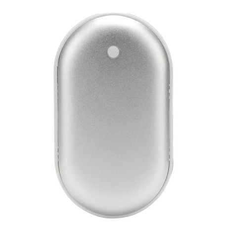 Rechargeable Hand Warmer & Power Bank (4000mAh) - Silver