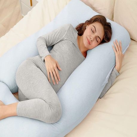 Portable U-Shaped Maternity Full Body Pregnancy Pillow - Grey