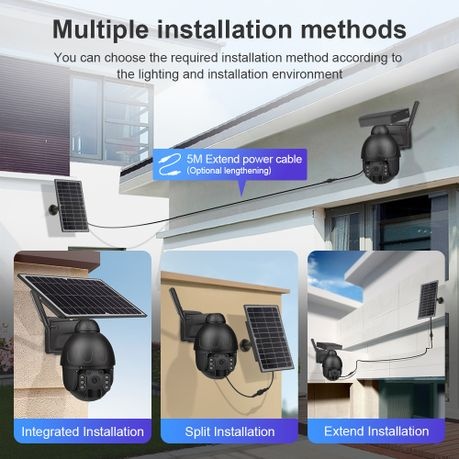 4G/3G Steel Solar PTZ Camera (With SIM and Memory)