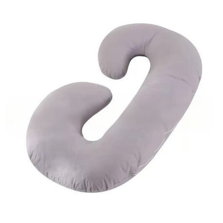 Grey Maternity Body Pillow Soft Full Support for Pregnant Women