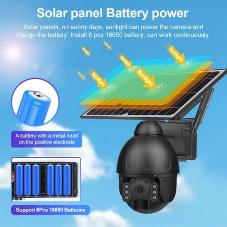 4G/3G Steel Solar PTZ Camera (With SIM and Memory)