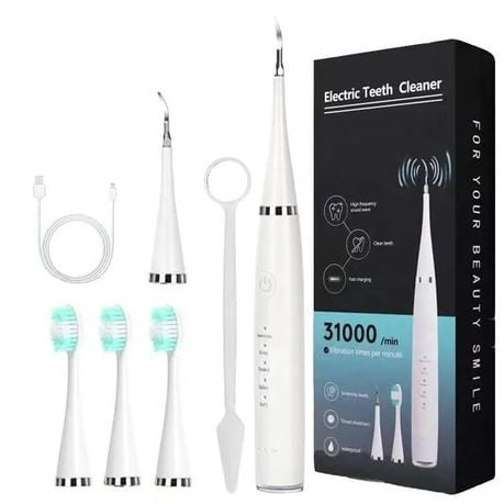 Electric Tooth Cleaner Adult Powerful Toothbrush With Plaque Remover - Black
