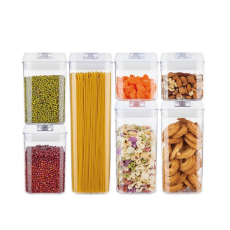Airtight Storage Containers 7 Piece - Black