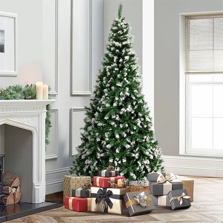 Canadian Fir Full Pop-up Christmas Tree Snow White Tips - 210 cm