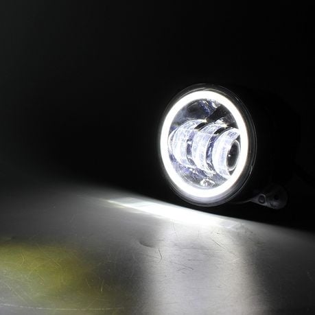 DRL Angel Eye Ring Led Fog Light 9cm Magnify 4 Legs Set of 2