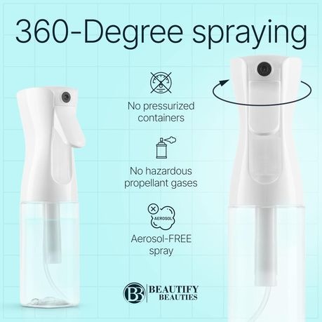 Multipurpose Continuos Mist Spray Bottle 300ml White.