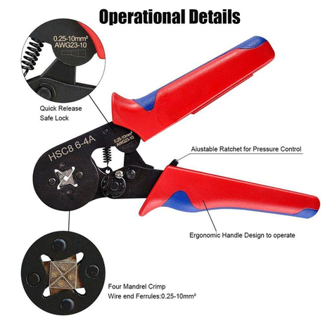Tube Type Crimping Tool Set 1200pcs Terminals