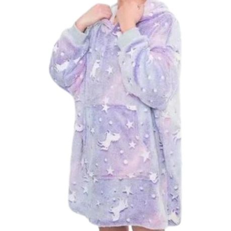 Kytsch Glow In The Dark Hoodie for Adults Purple
