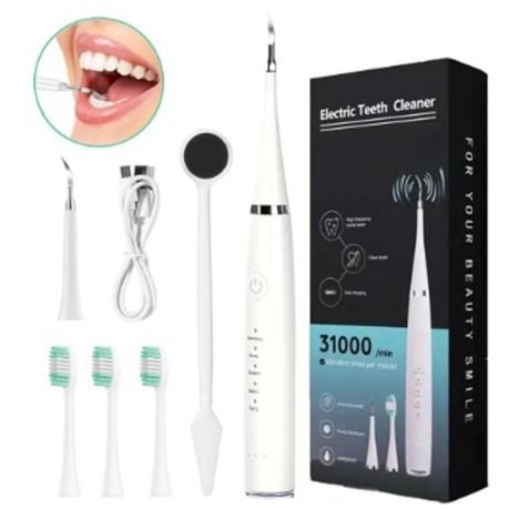 Electric Tooth Cleaner Adult Powerful Toothbrush With Plaque Remover - Black