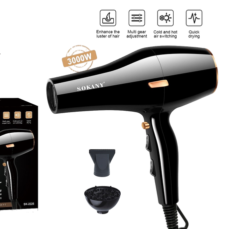 SOKANY Professional Hair Dryer 3000W - Powerful Ionic Blow Dryer