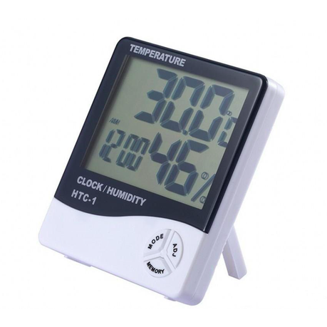BB Digital Temperature & Humidity Thermometer Indoor Clock