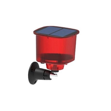 Solar Outdoor Animal Repeller Sound and Light Alarm Q-BJ900 - Red