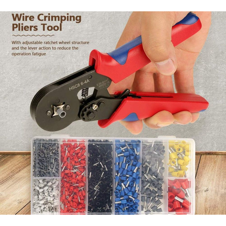 Tube Type Crimping Tool Set 1200pcs Terminals