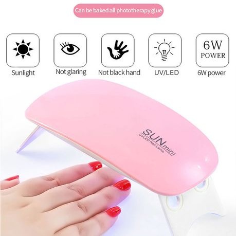 Portable Mini UV-LED Nail Dryer Lamp - White