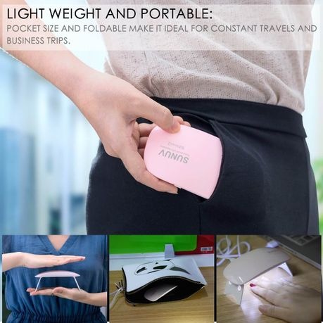 Portable Mini UV-LED Nail Dryer Lamp - White