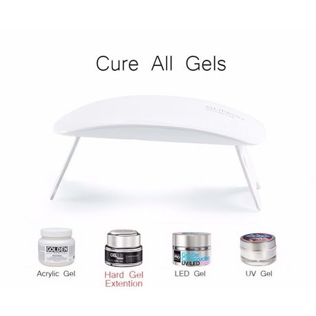 Portable Mini UV-LED Nail Dryer Lamp - White