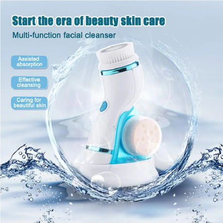 Multifunction Rechargeable 4 in 1 Face Massage Beauty Device - Blue