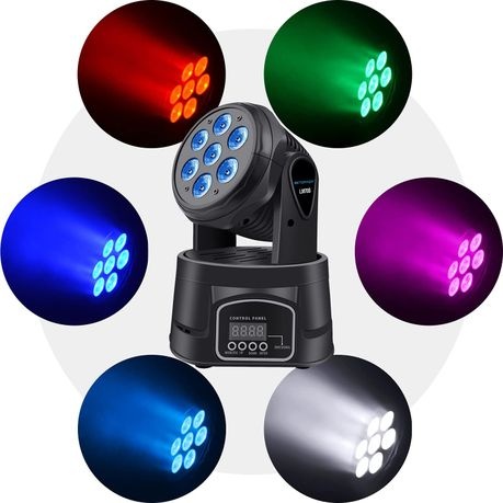 7x12W RGB Mini LED Moving Head Lights