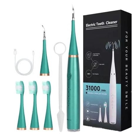 Electric Tooth Cleaner Adult Powerful Toothbrush With Plaque Remover - Black