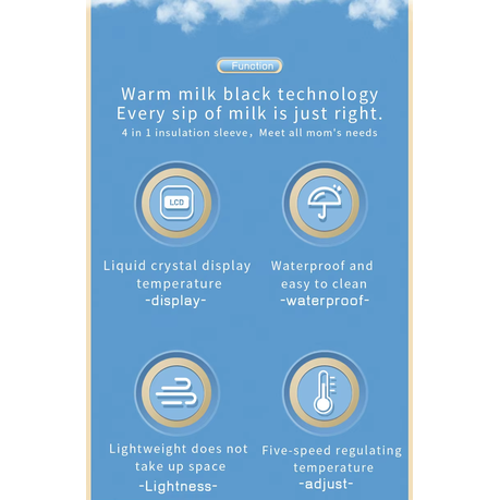 USB Portable Digital Display Constant Temperature Bottle Warmer