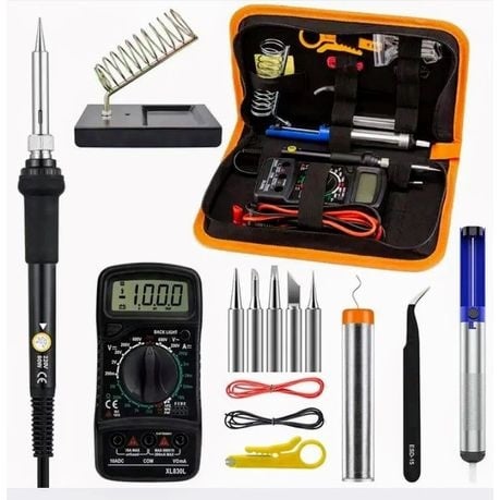 16 Piece Soldering kit and Stand with Multi Meter