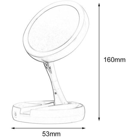 LED Foldable Makeup Mirror