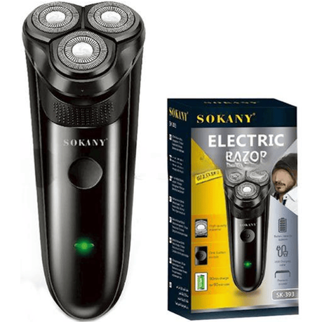 Sokany 3 Head Electric Razer With Trimmer - Rechargeable