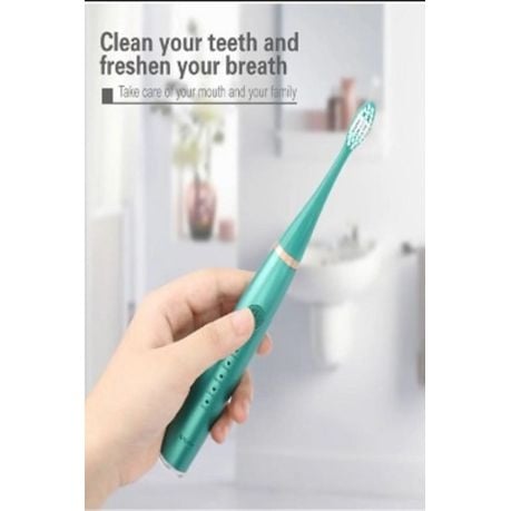 Electric Tooth Cleaner Adult Powerful Toothbrush With Plaque Remover - Black