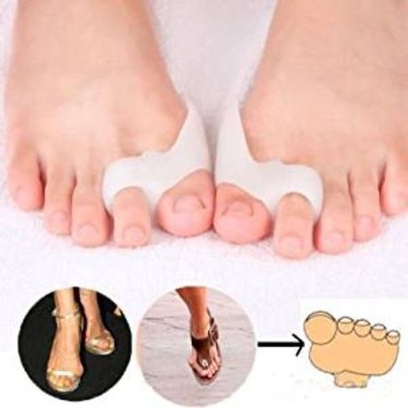 1 Pair Silicone Toe Correctors - White