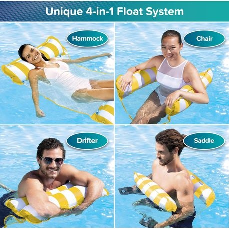 Pool Float and Water Hammock - 2 pieces - Blue