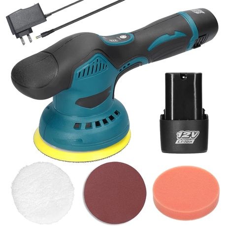 12V Electric Car Polisher Machine with Polishing Pad Kit