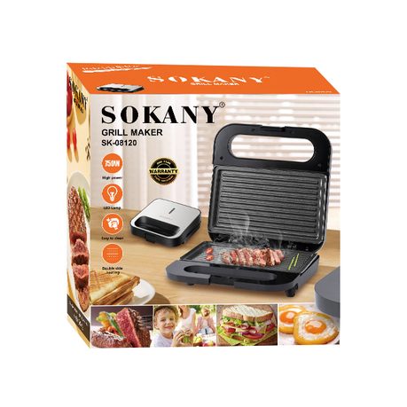 Sokany SK-08120 - Electric Grill Sandwich Maker,