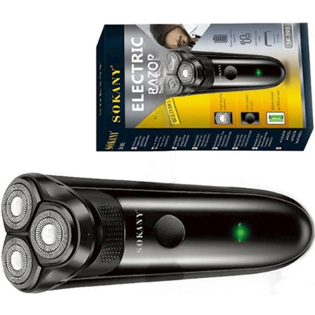 Sokany 3 Head Electric Razer With Trimmer - Rechargeable