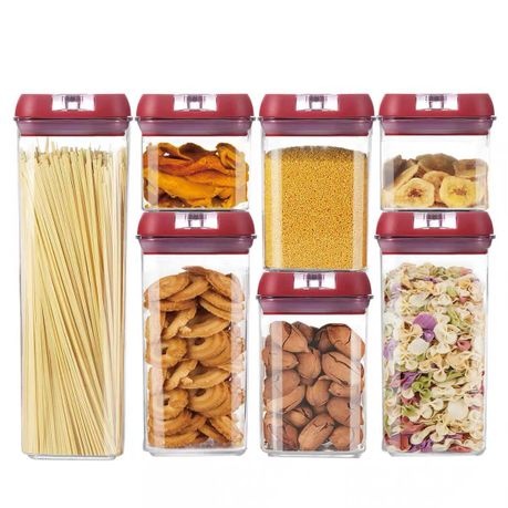 Airtight Storage Containers 7 Piece - Black