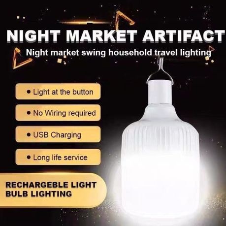 Waterproof Emergency Solar LED Outdoor Lighting Bulb Lamp 50W-White