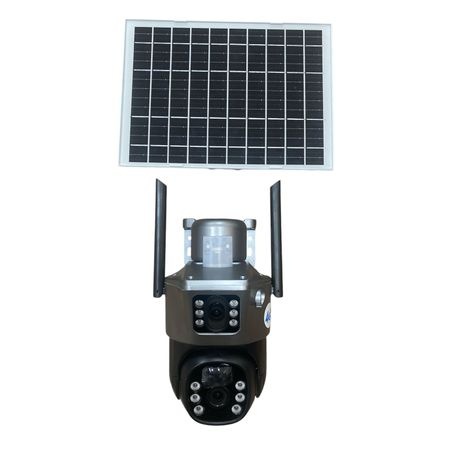 4G Dual Lens and Screen Image Solar Energy Security PTZ Camera