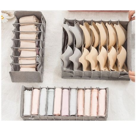 Home Fashion Clothing Underwear Storage Drawer Organiser Set Of 3