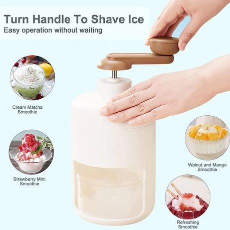 Small Ice Shaver Soft Manual Hand-cranked Ice Smoothie Machine Ice Maker